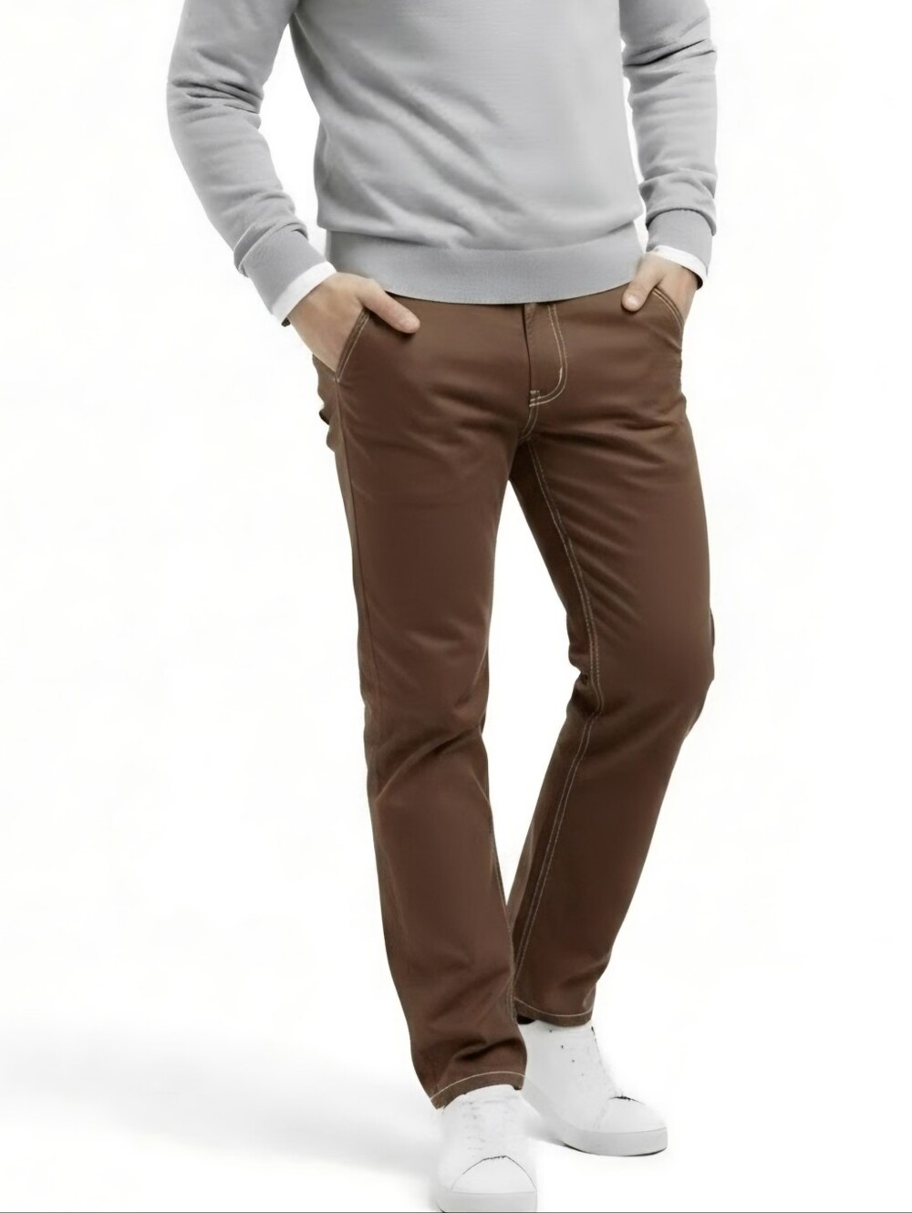 Reformation Size 27 Brown Straight-Leg Chinos